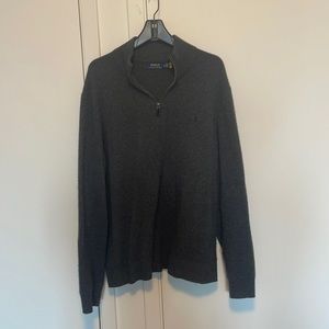 COPY - Ralph Lauren Polo Gray 3/4 zip sweater (XL)